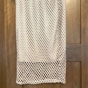 Blush Fishnet Pencil Skirt